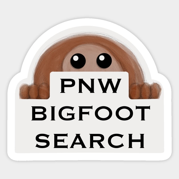 Curious Squatch Logo Sticker by PNW Bigfoot Search